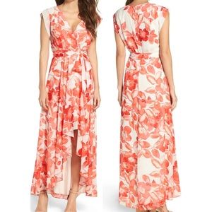 Eliza J Surplice Obi High/Low Dress